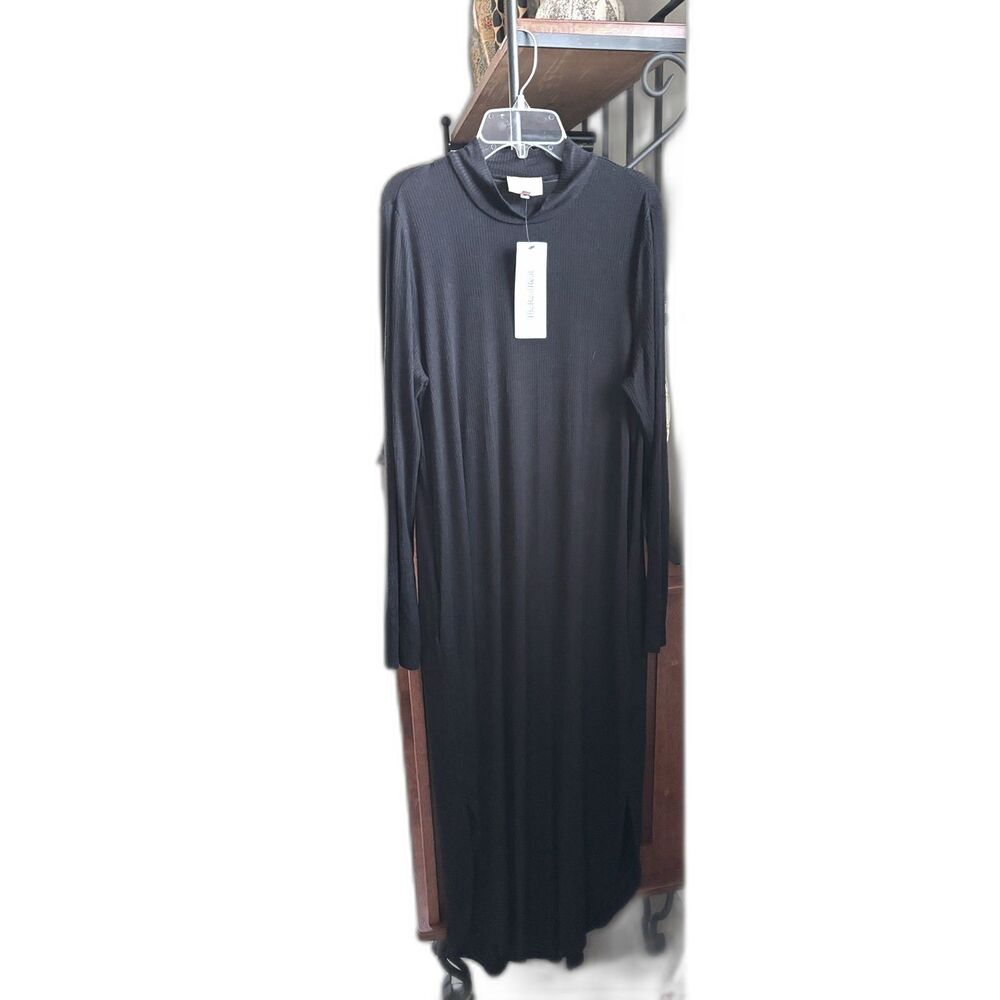 Vintage Show Me Your MuMu Ribbed Knit Midi Dress With Pockets